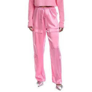 Lapointe Womens Satin Cargo Pant, Pink